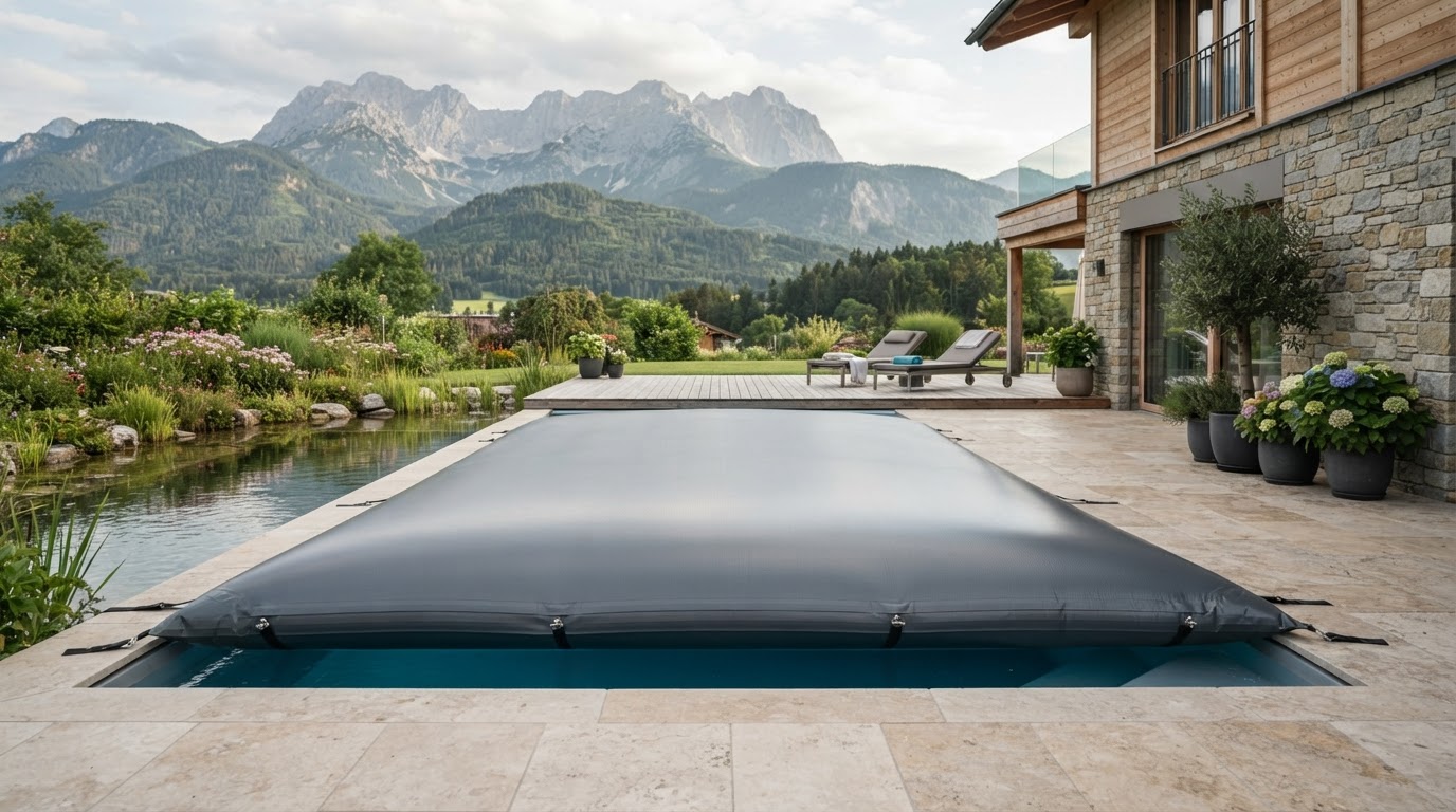 Aufblasbare Poolabdeckung nach Maß