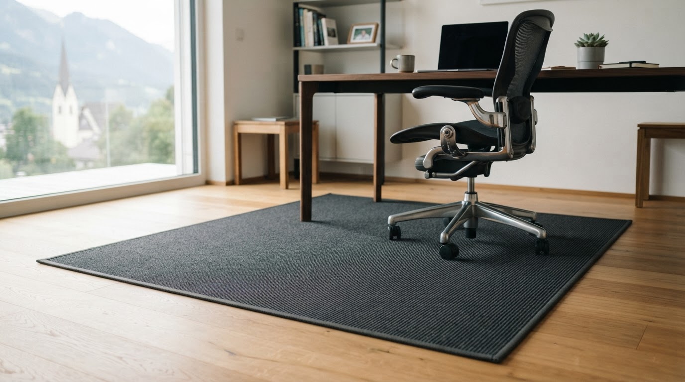 Bodenschutzmatte auf einem Teppich