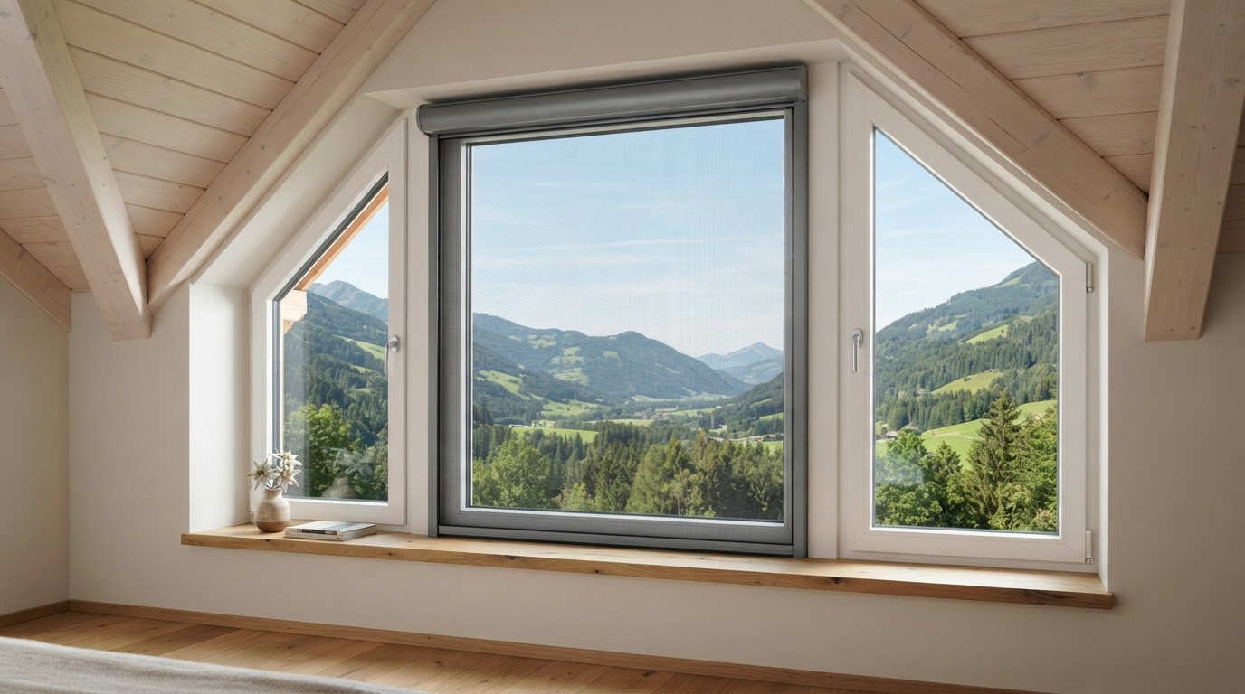 Insektenschutzrollo für Dachfenster
