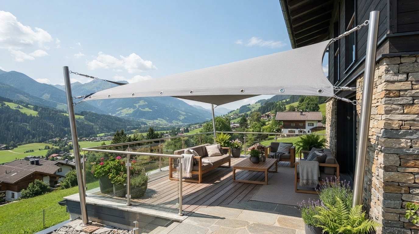 Sonnenschutz mit Ösen