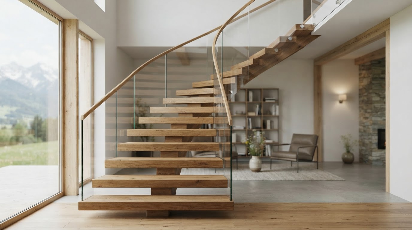 moderne maßgefertigte Treppe