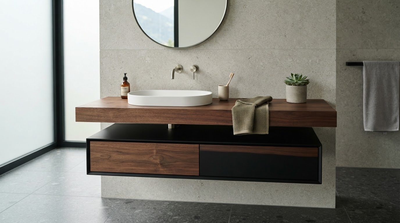 Waschtischplatte nach Maß Bauhaus Stil