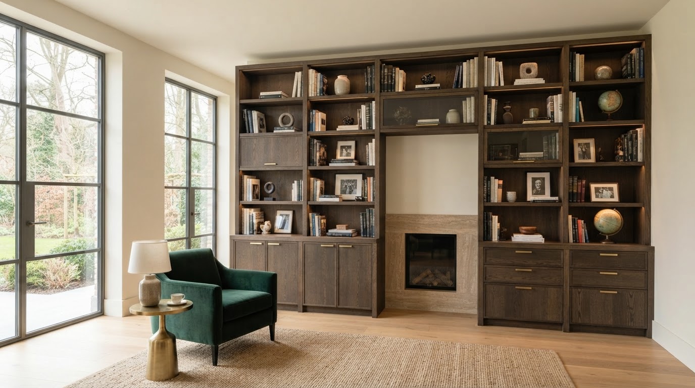 Bibliothèque sur mesure en bois
