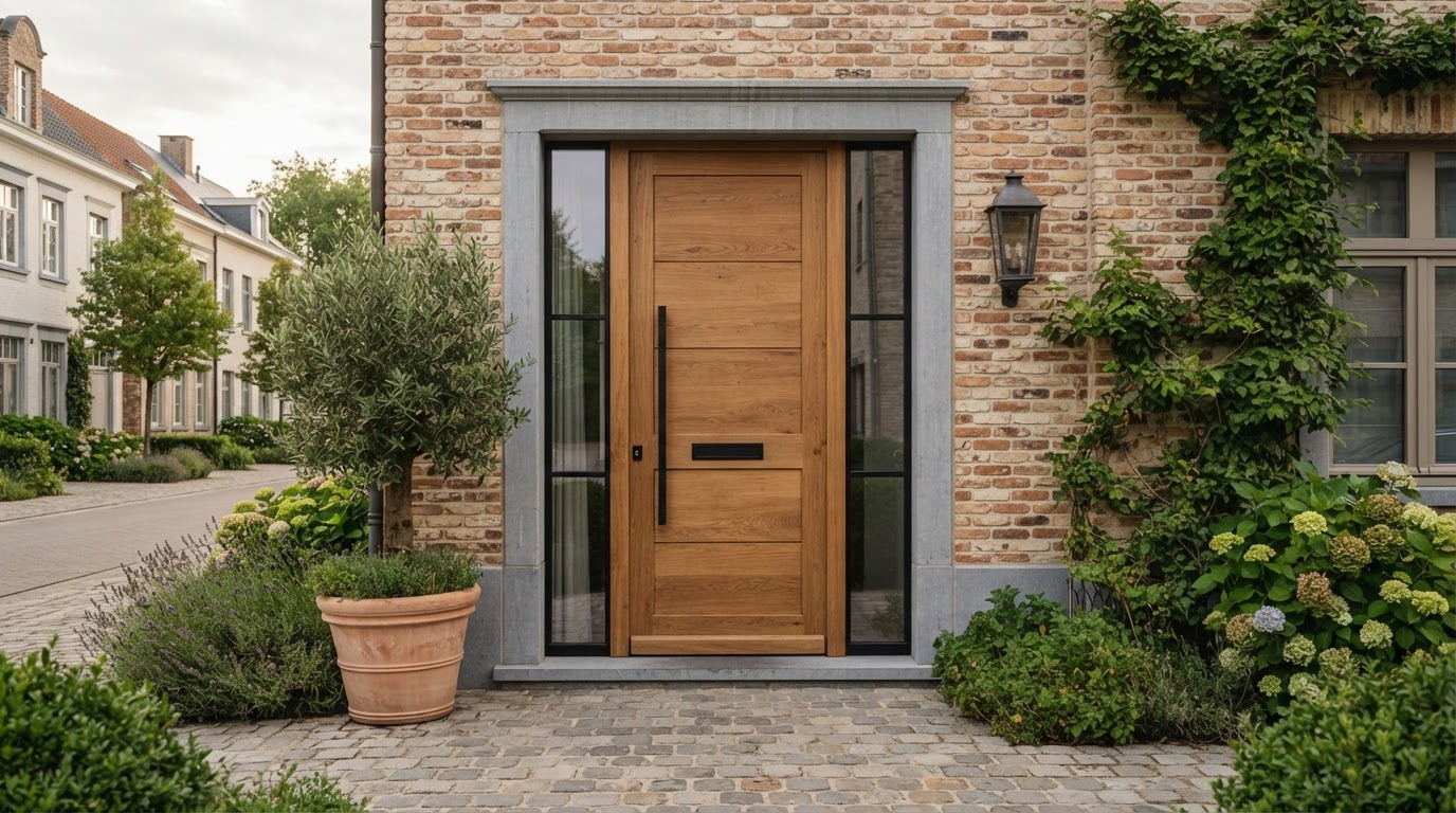 porte d'entrée en bois sur mesure