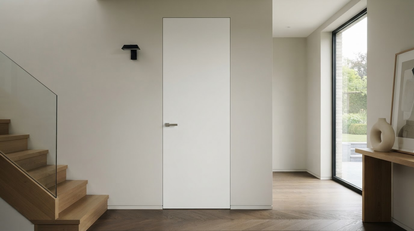 porte laquée blanche