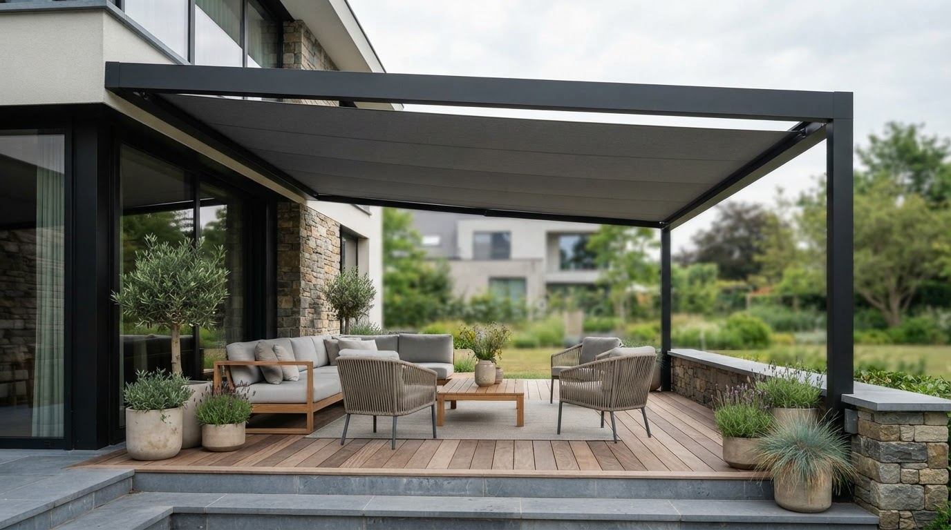 toile tendue terrasse sur mesure