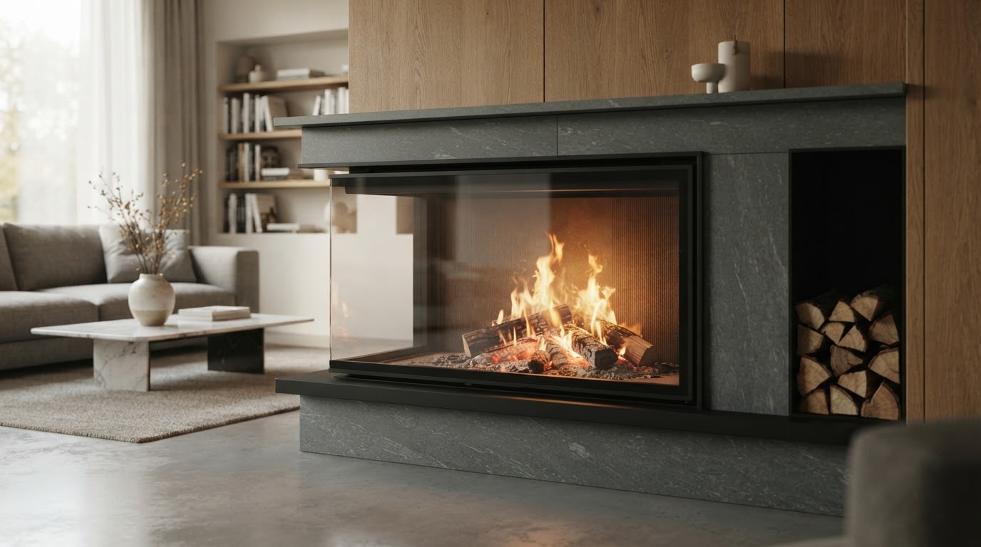 verre de cheminée sur mesure