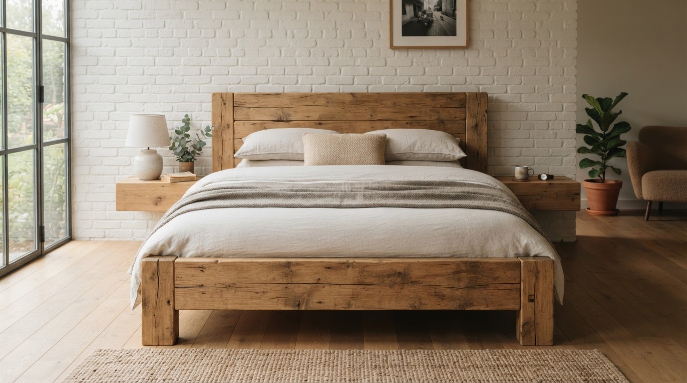 bed van steigerhout