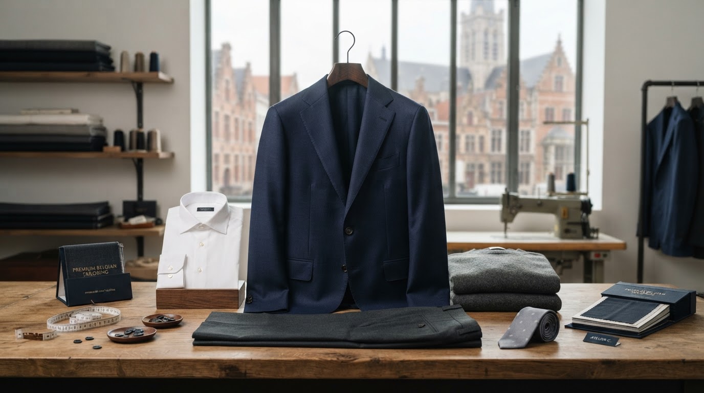 man in op maat gemaakte bedrijfskleding