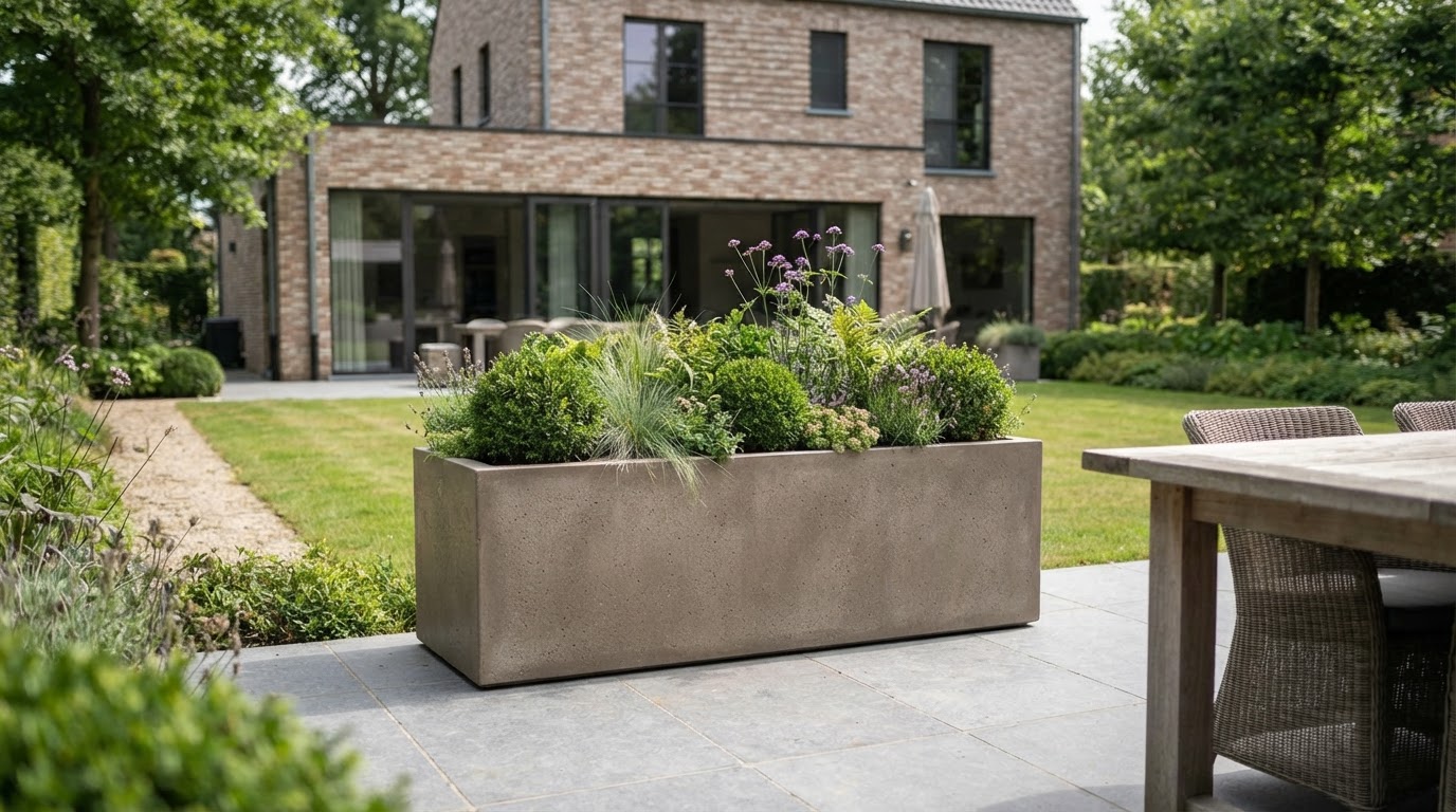 betonnen plantenbak op maat