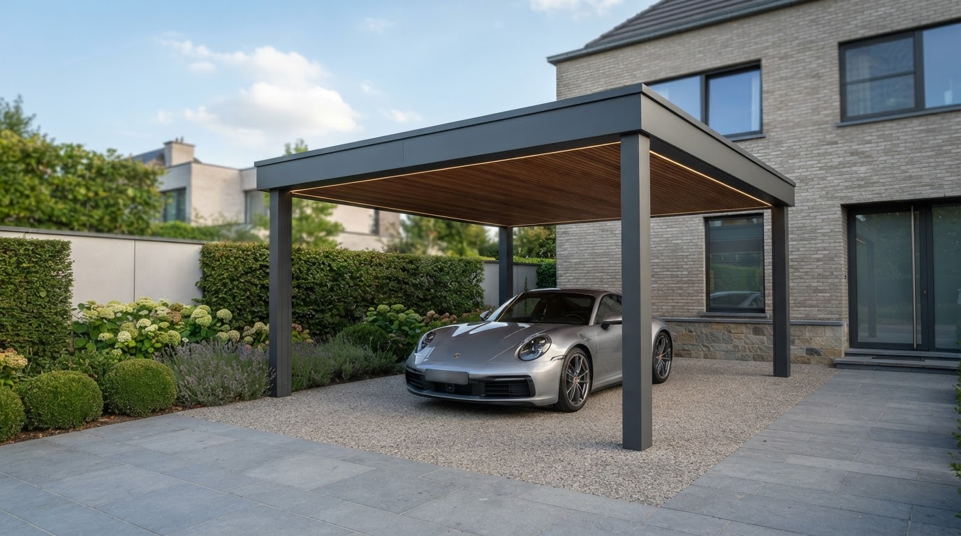 Op maat gemaakte carport in hout