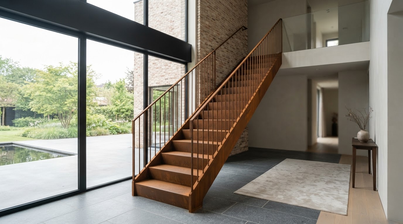 cortenstaal trap op maat