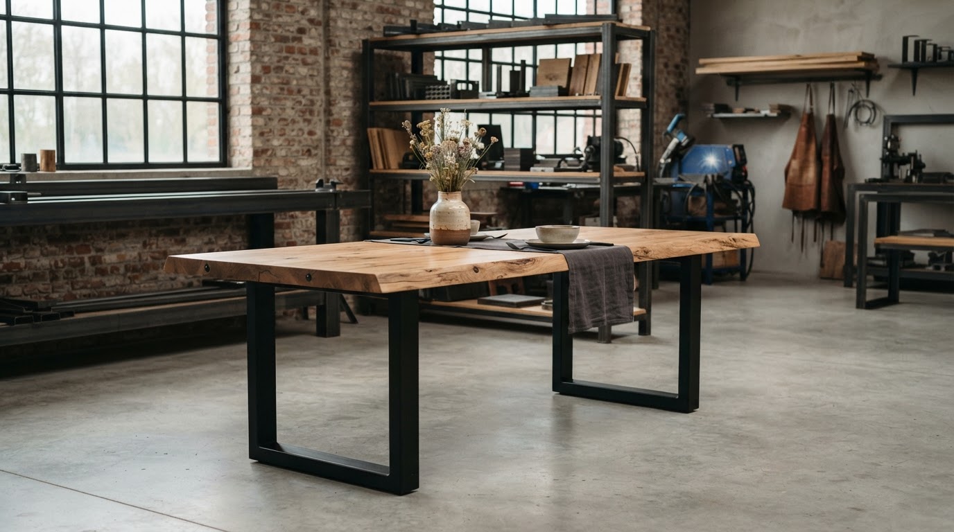Industriële tafel op maat