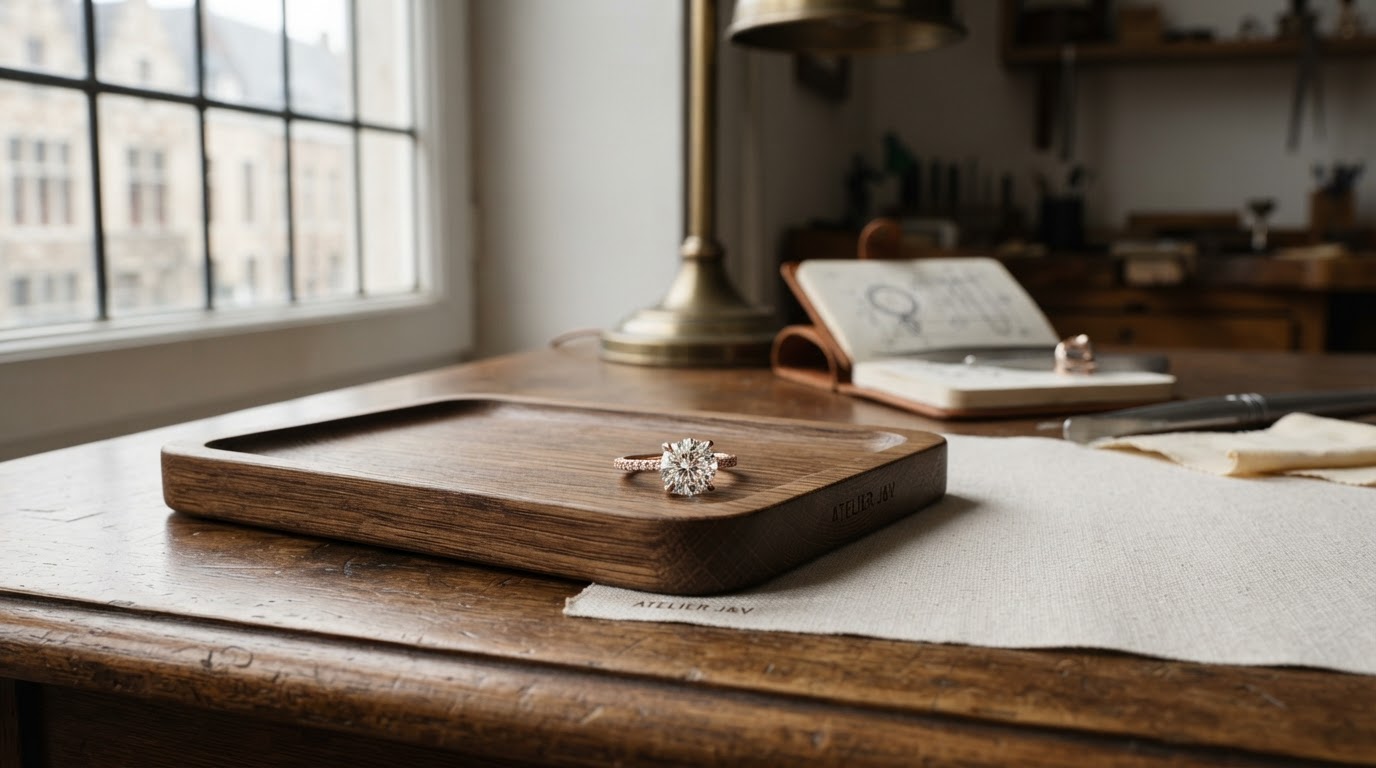 Juwelier die een sieraad op maat maakt
