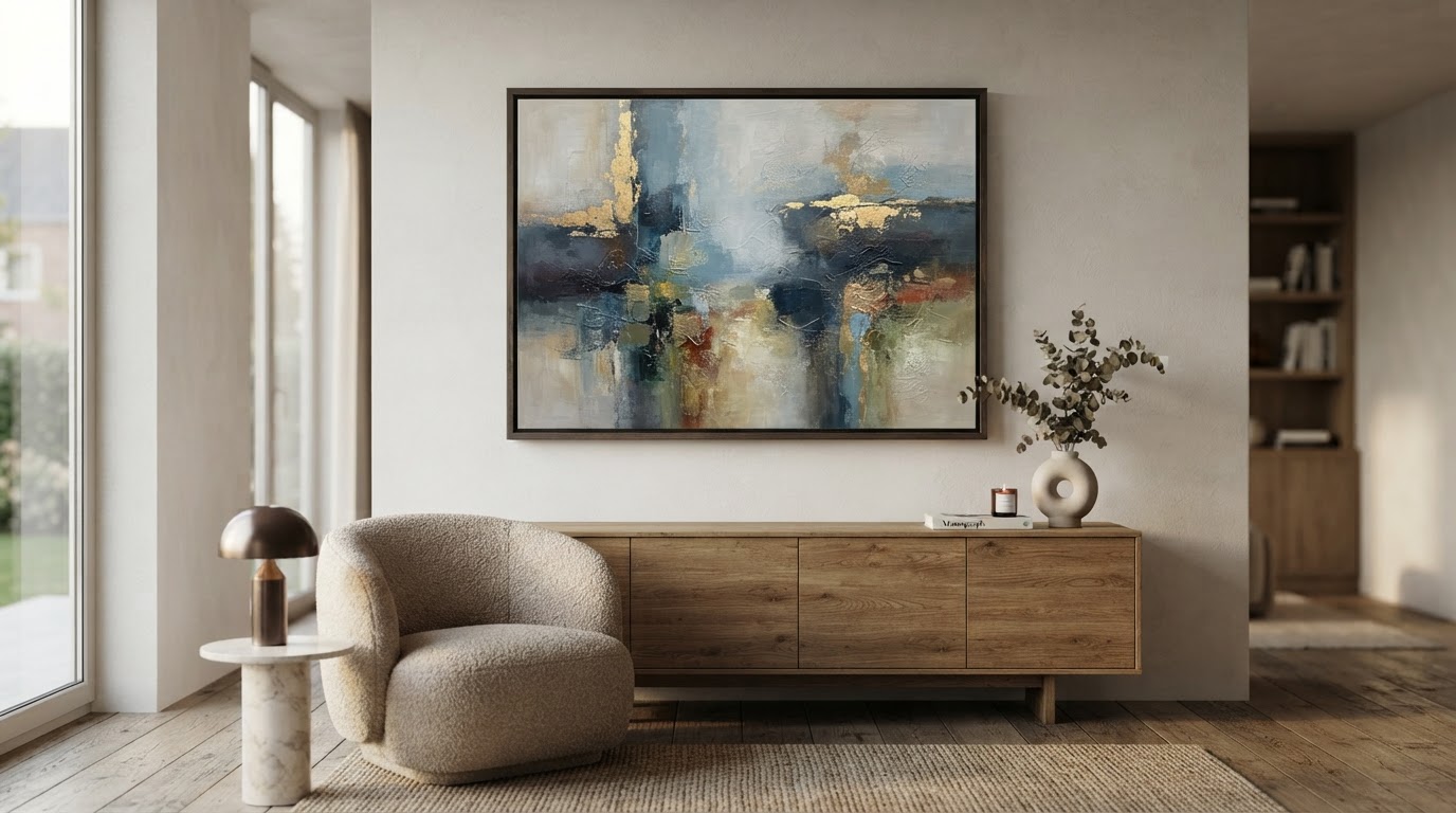 schrijver aan een schilderij op maat