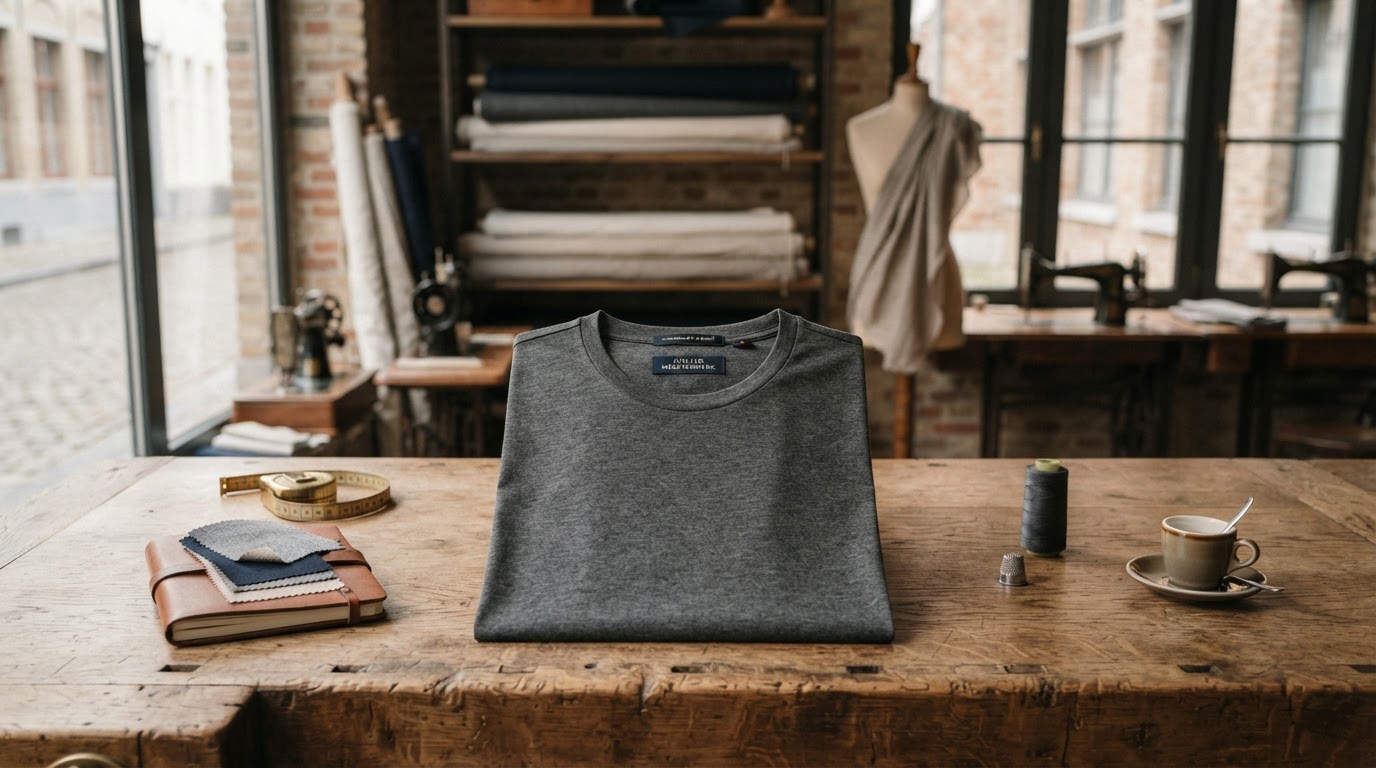man met op maat gemaakt t-shirt