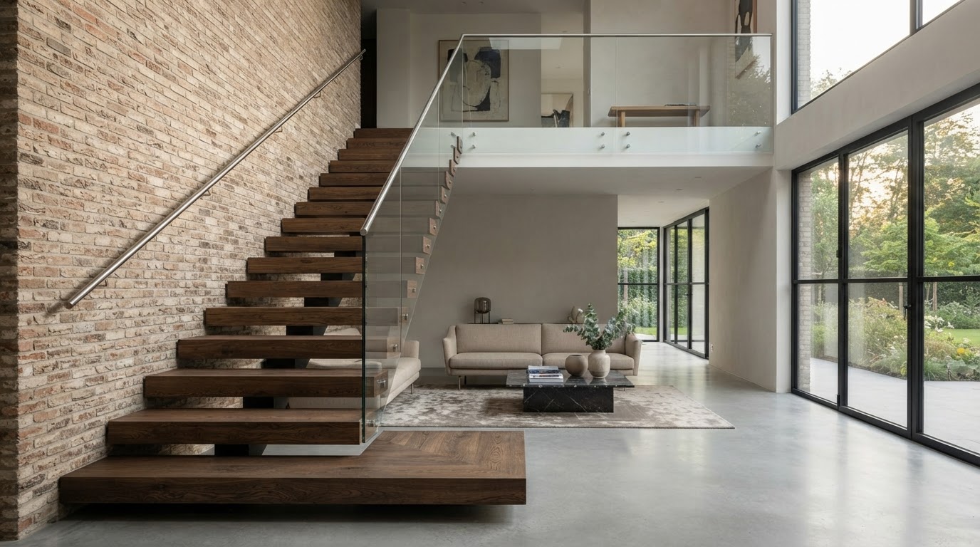 moderne houten trap op maat