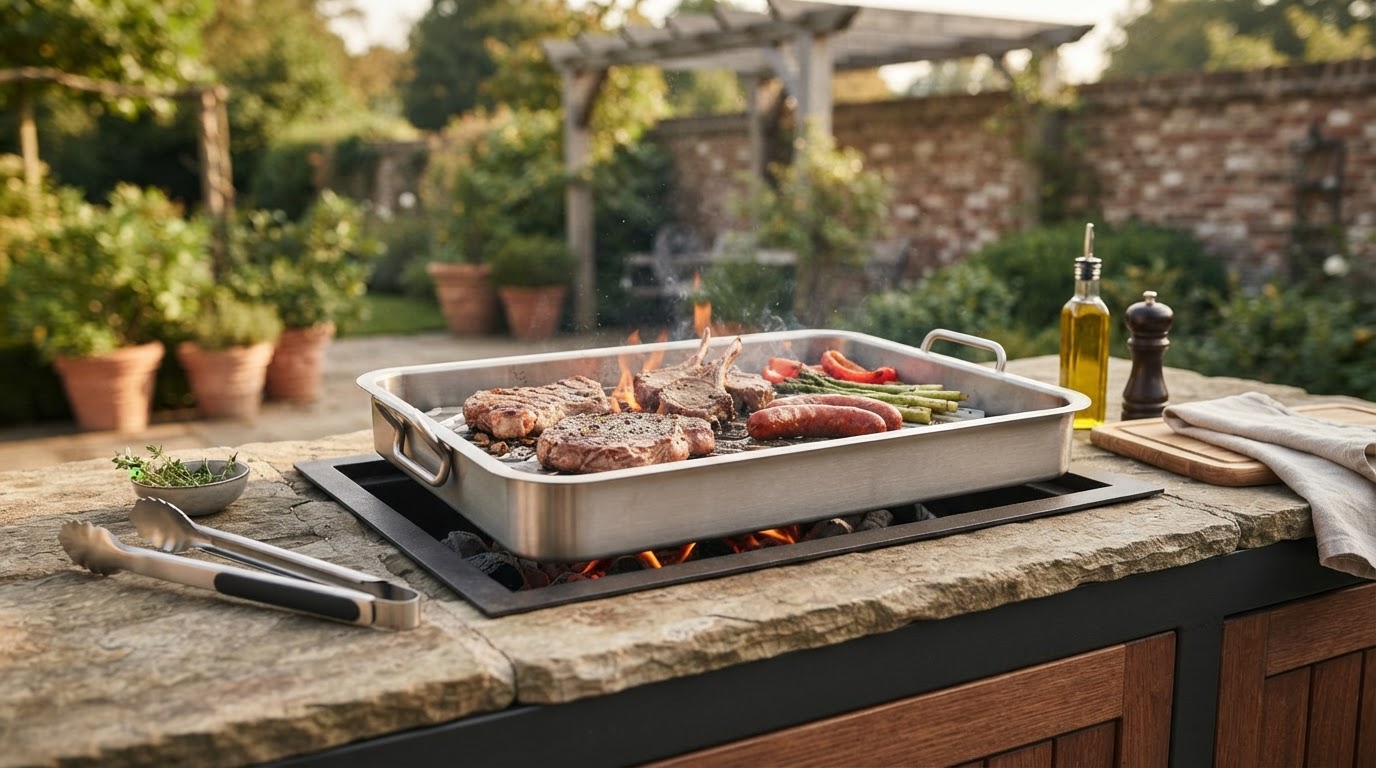 Edelstahl Grillwanne nach Maß