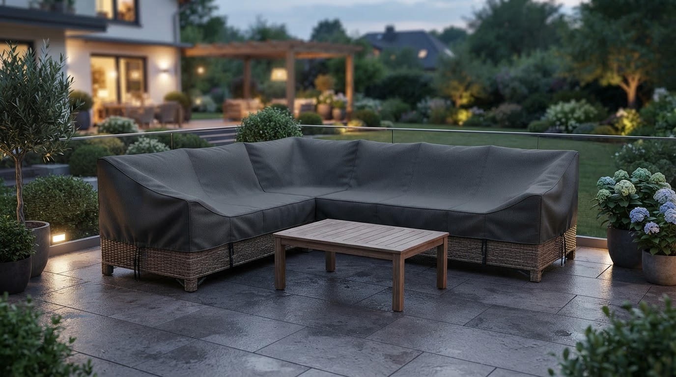 L-vormige loungebank hoes op maat