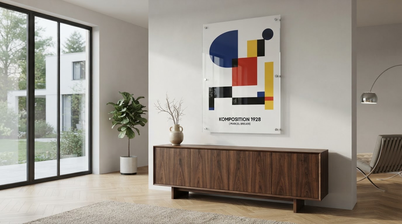 Bauhaus Stil Plexiglas Platte