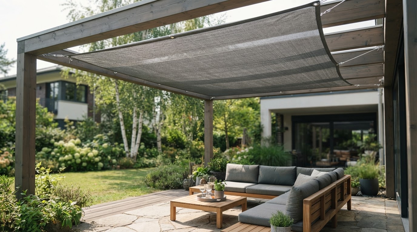Sonnenschutznetz nach Maß