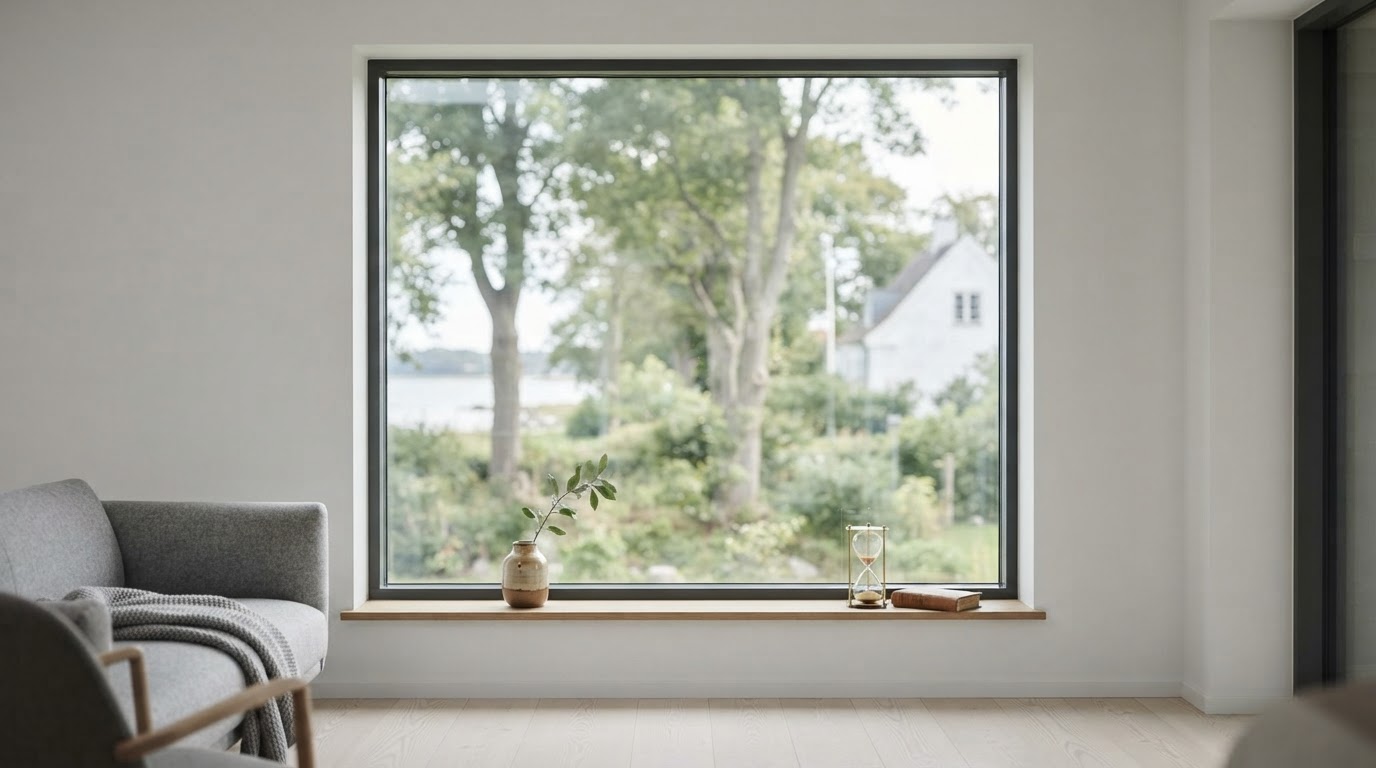 Vinduesglas skåret efter mål
