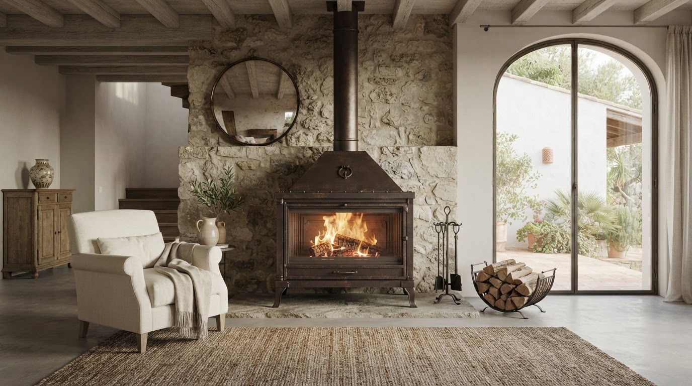 chimenea de hierro a medida
