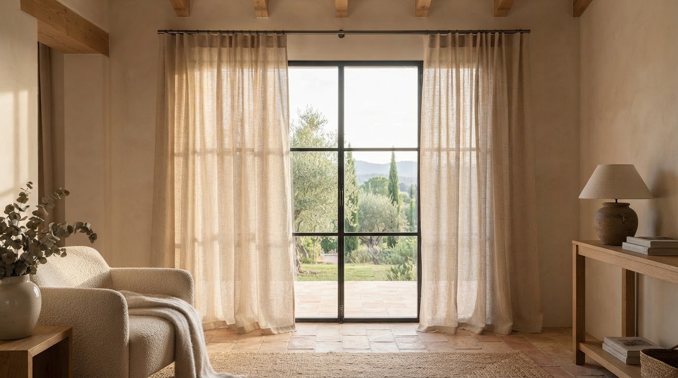 Cortinas de lino a medida