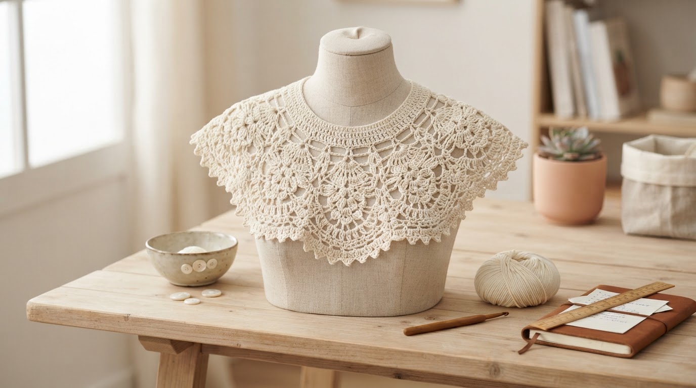 Canesú redondo a crochet