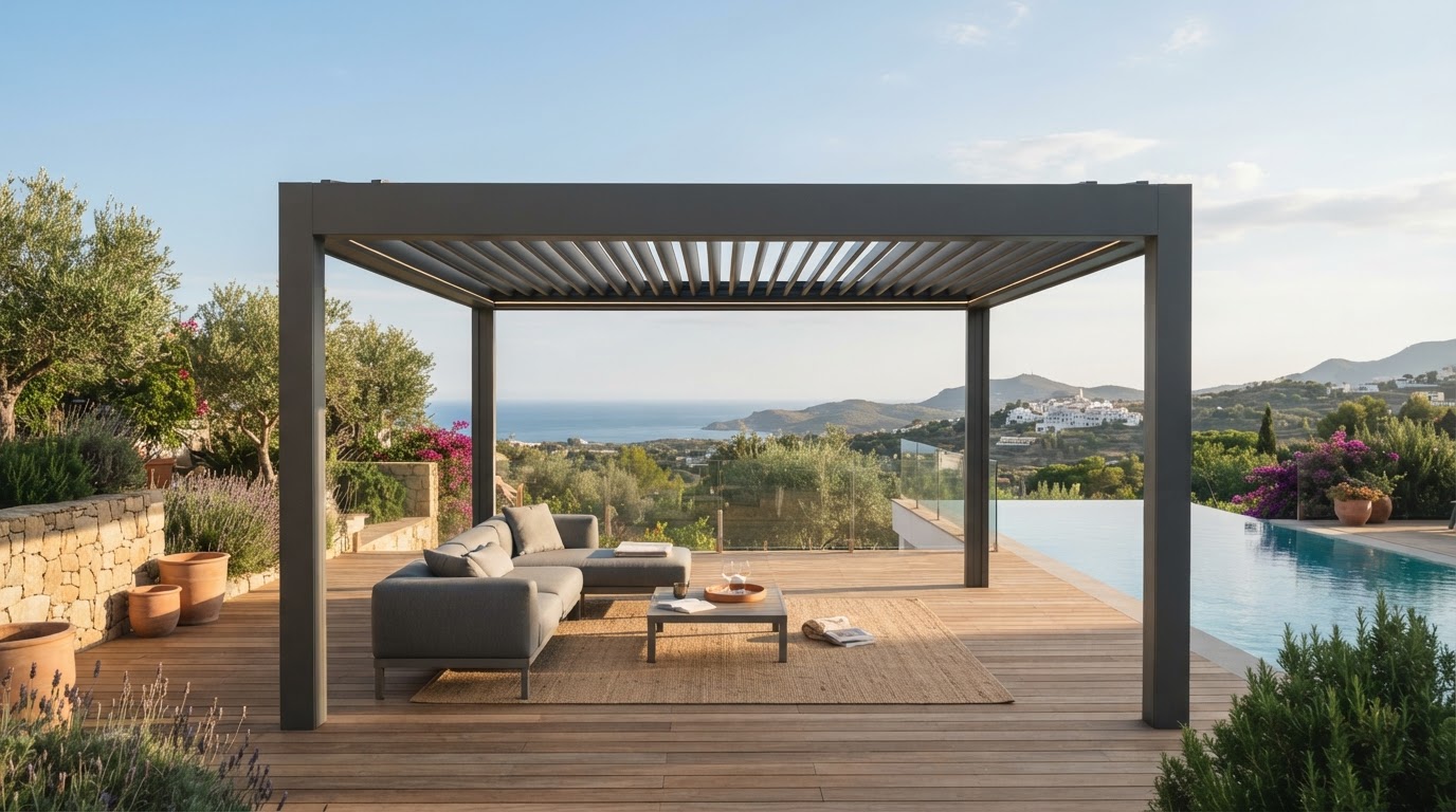 pérgola de aluminio a medida