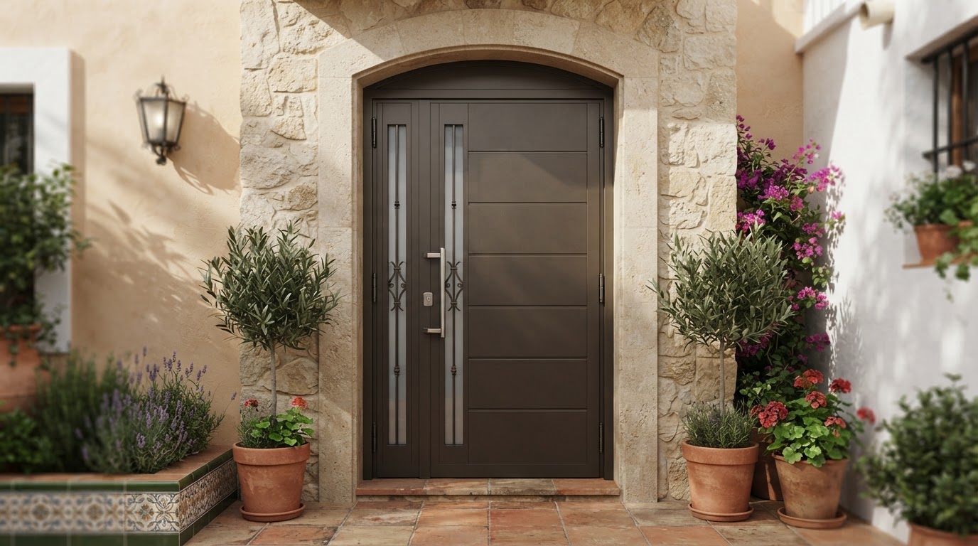 Puerta metálica exterior a medida