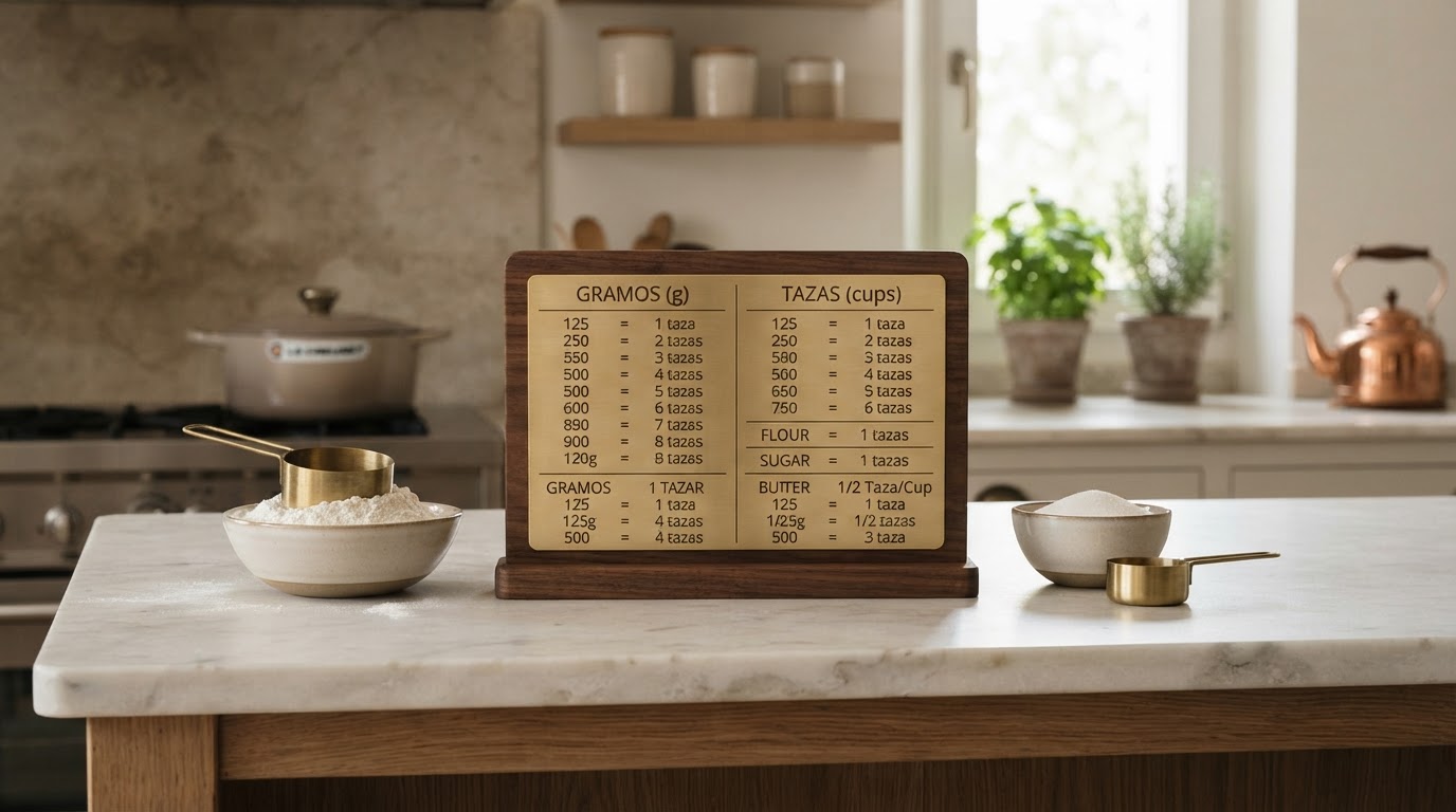 tabla de medidas de cocina