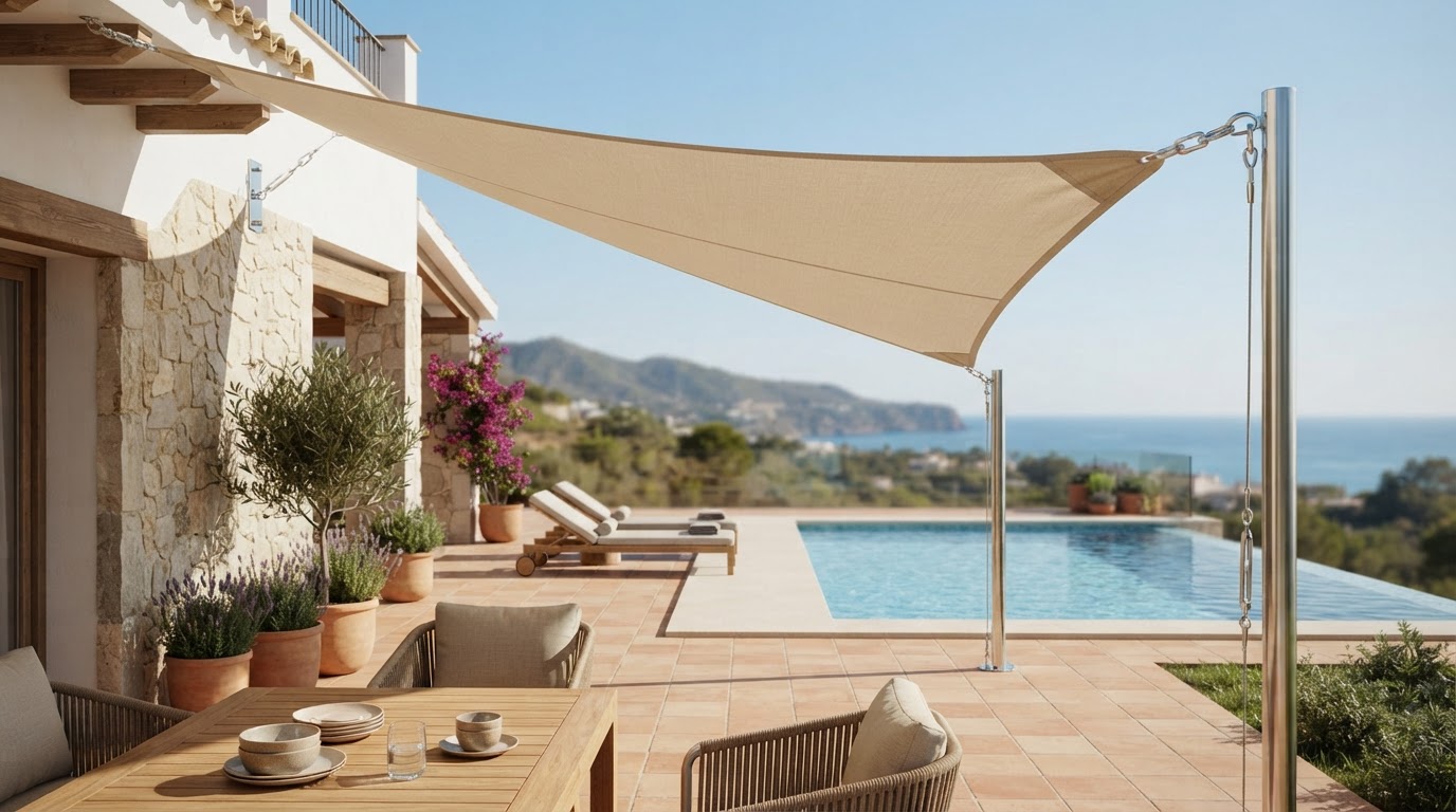 Toldo vela triangular a medida