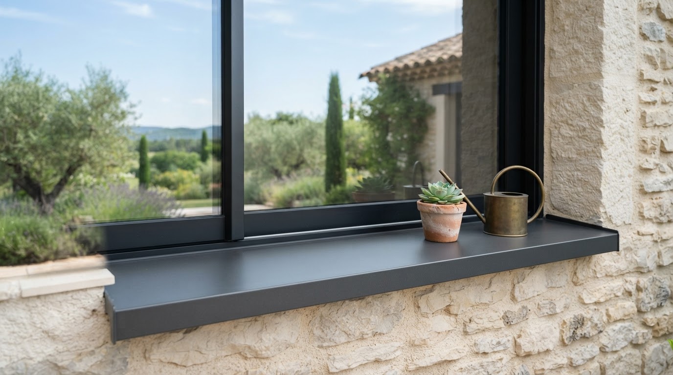 Appui de fenêtre en aluminium sur mesure