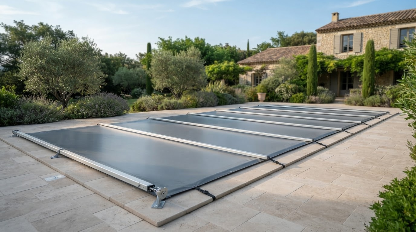 Bâche à barre sur mesure pour piscine