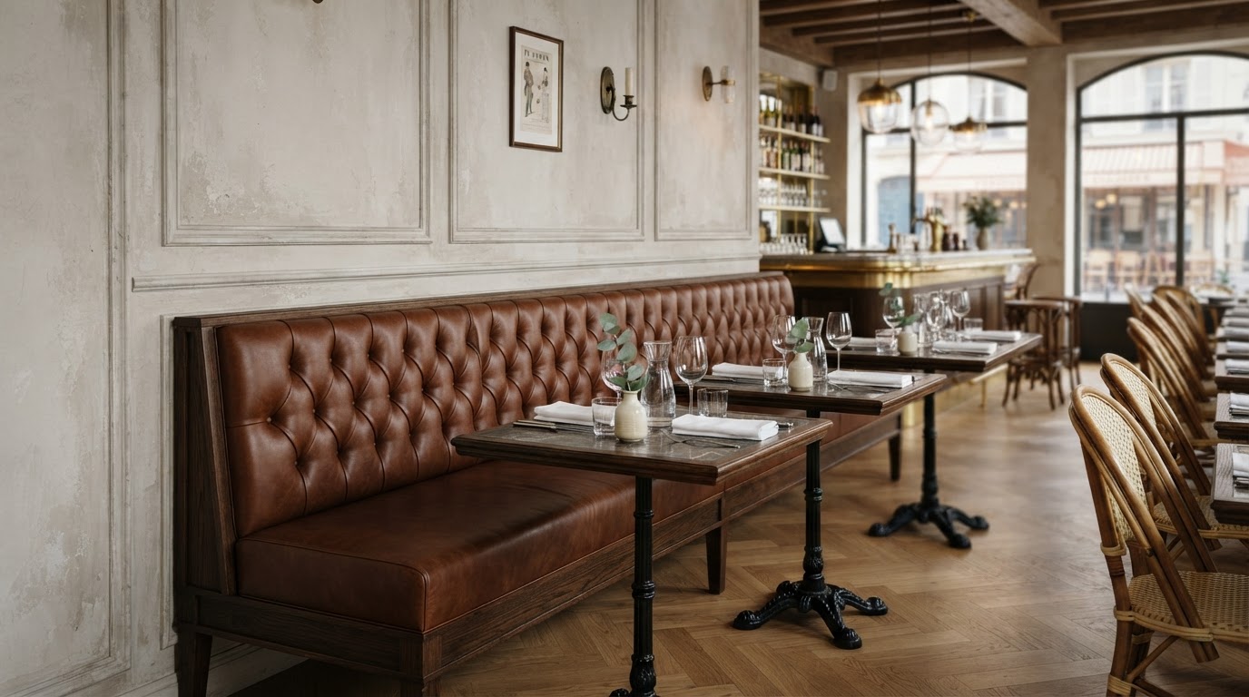 banquette de restaurant sur mesure