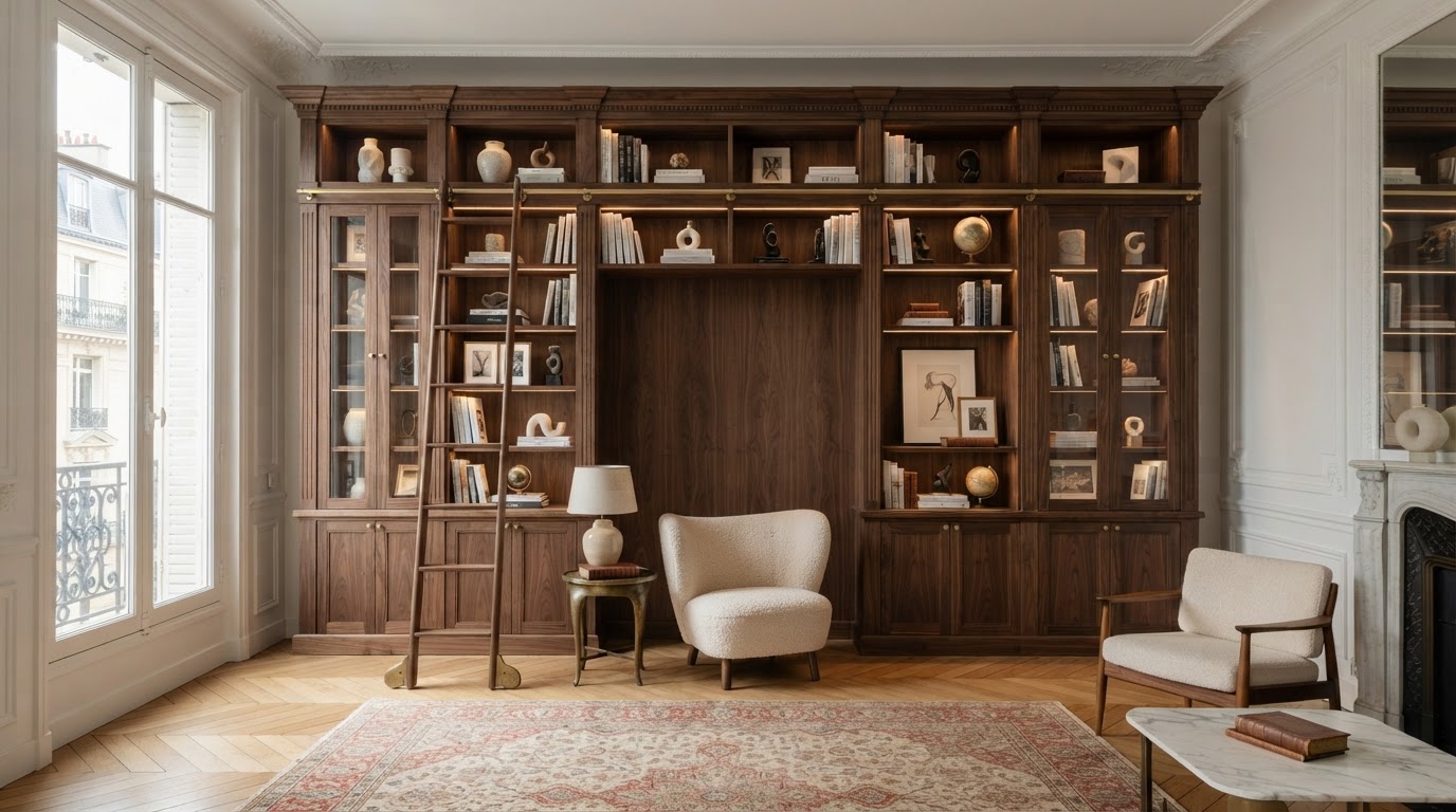 Bibliothèque en bois sur mesure