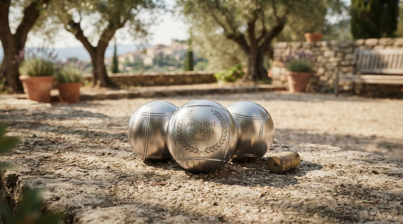 boules de pétanque gravées