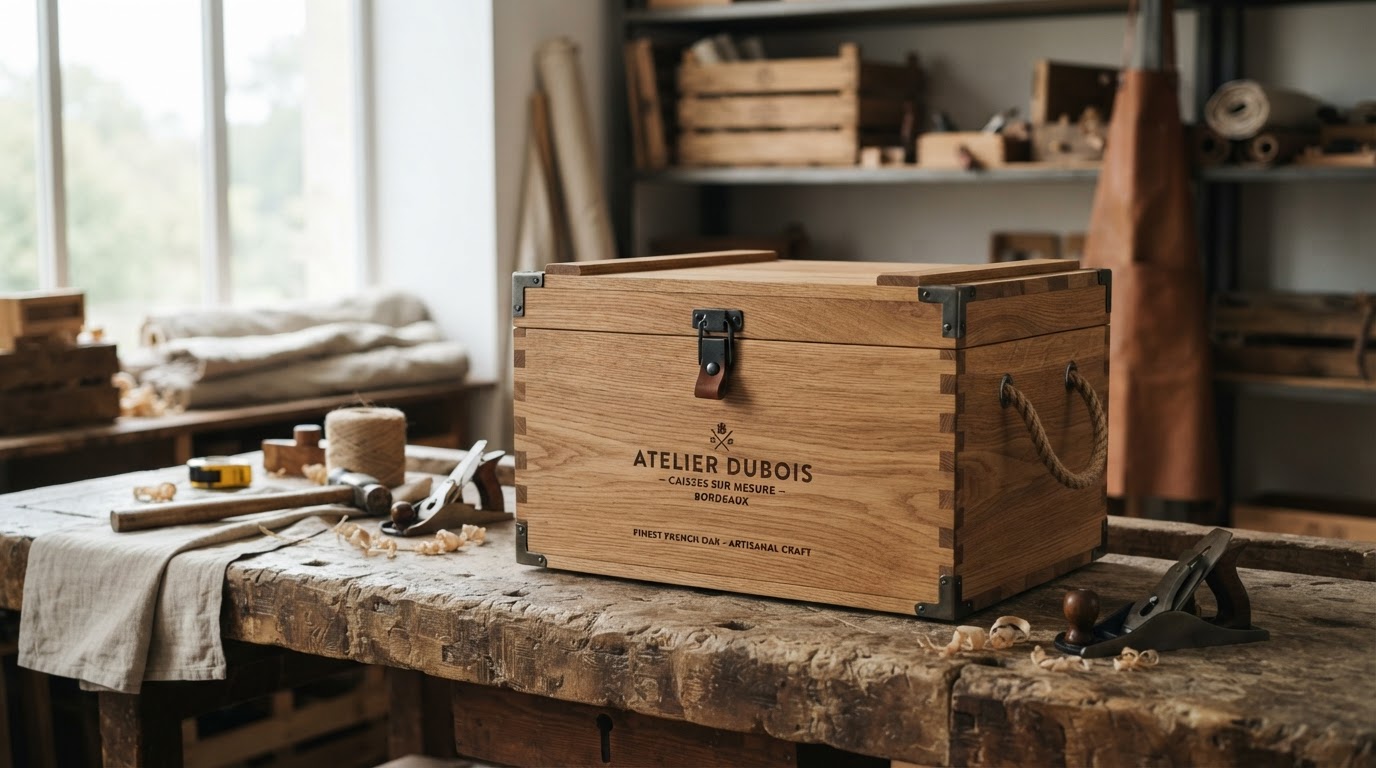 caisse en bois sur mesure