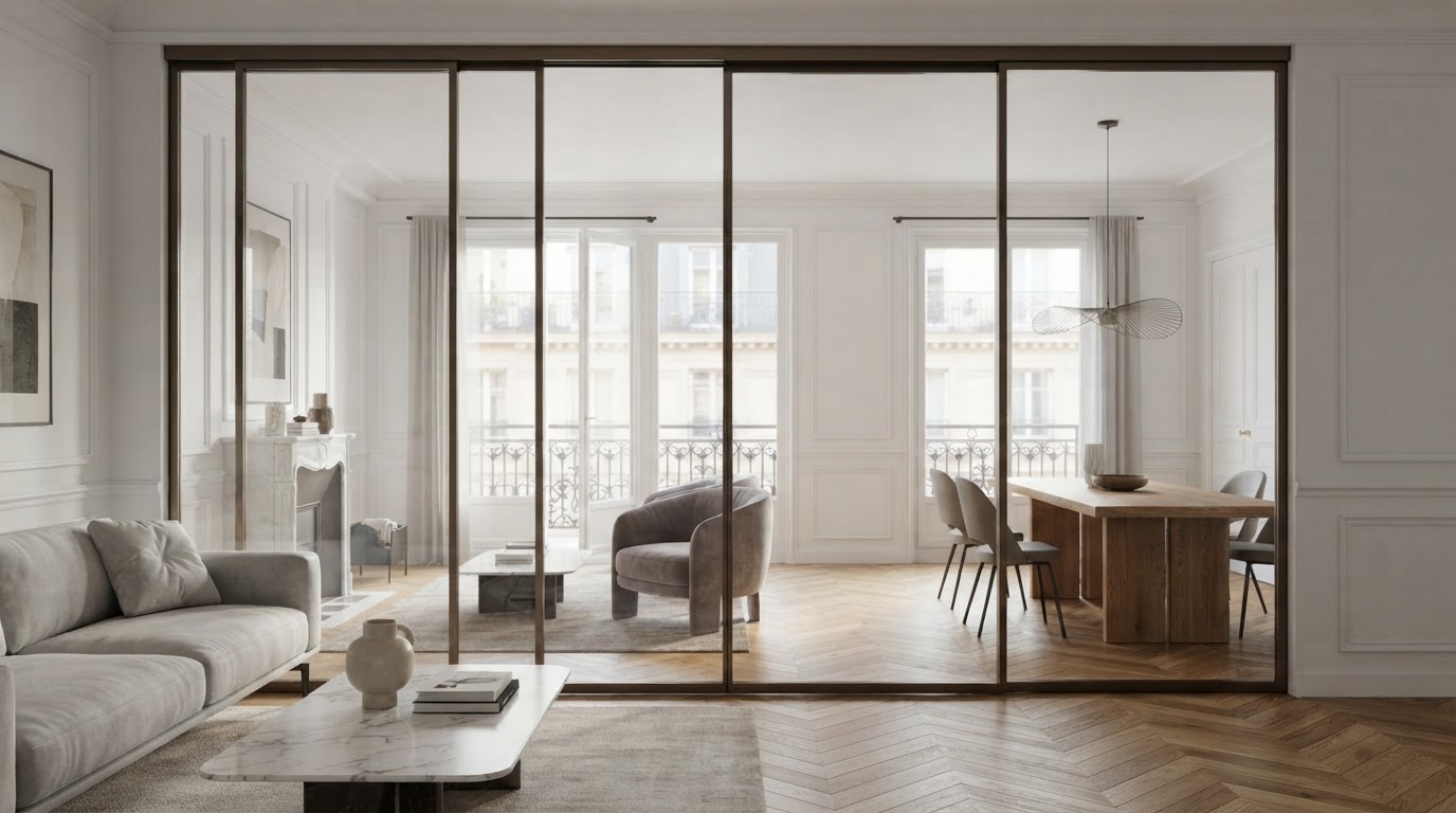 cloison coulissante sur mesure