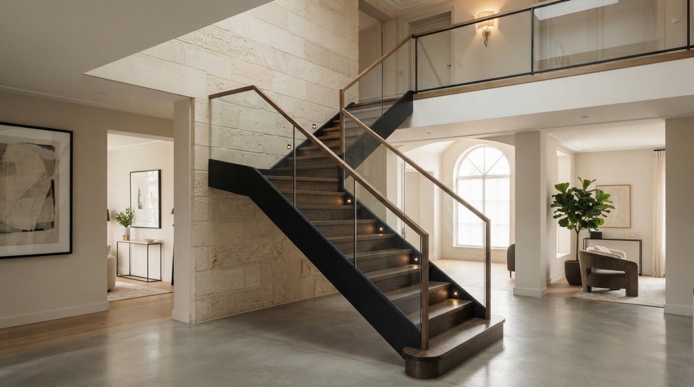 escalier 2 quart tournant sur mesure