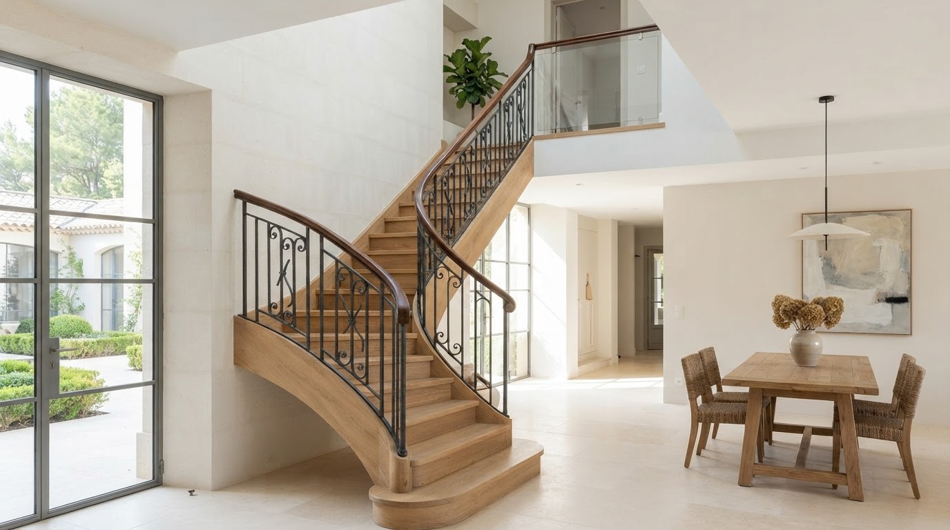escalier quart tournant sur mesure
