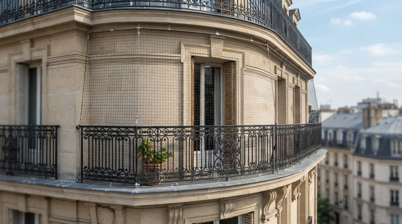 Filet anti-pigeon sur mesure