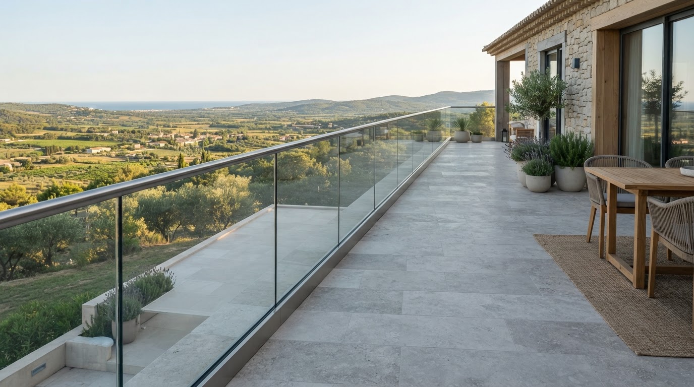 Garde-corps en verre sur mesure
