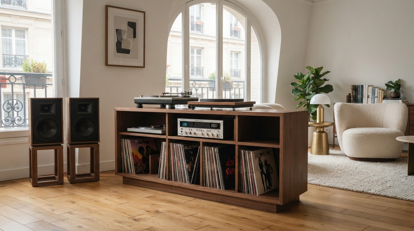 meuble vinyle sur mesure
