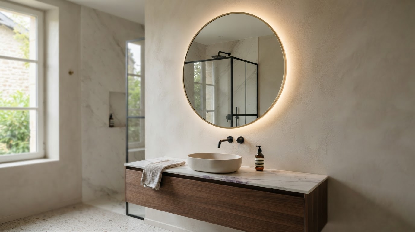 Miroir de salle de bain sur mesure