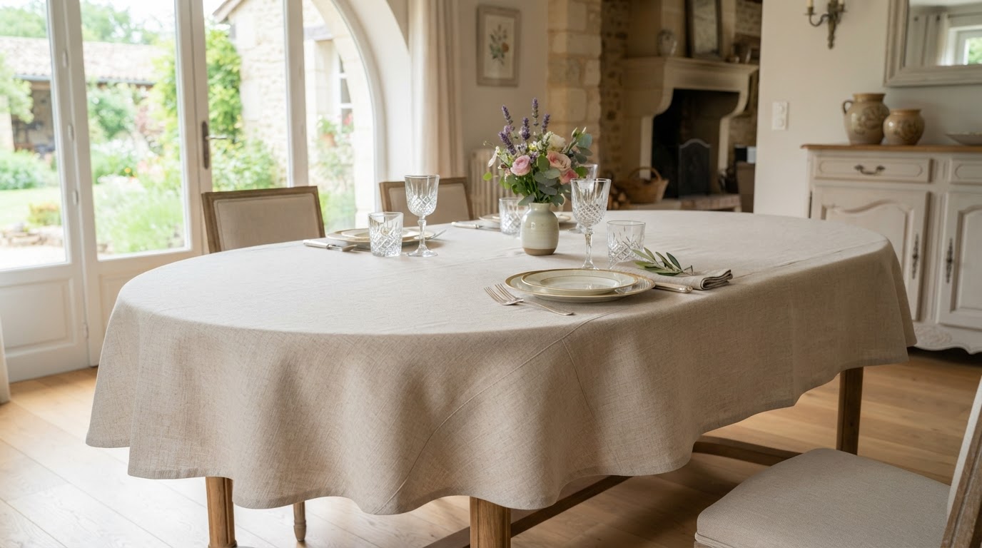 nappe ovale sur mesure