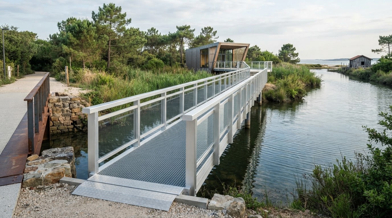 passerelle aluminium sur mesure