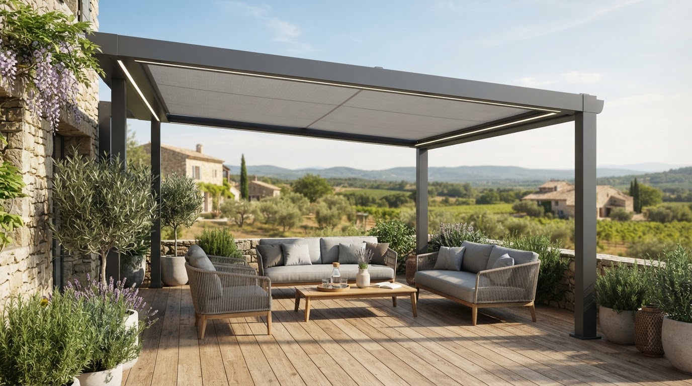 Pergola rétractable personnalisée