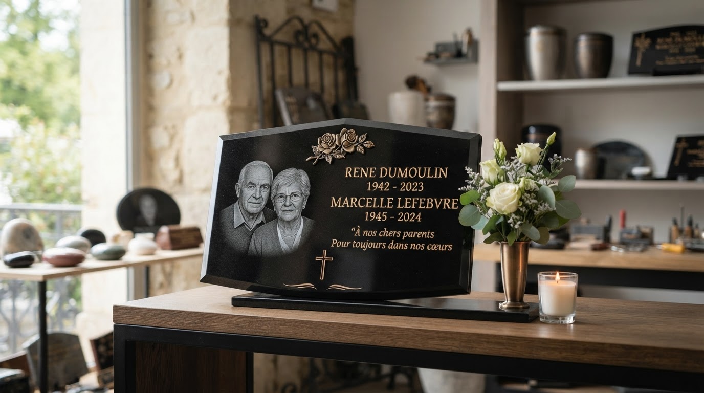 plaque funeraire sur mesure